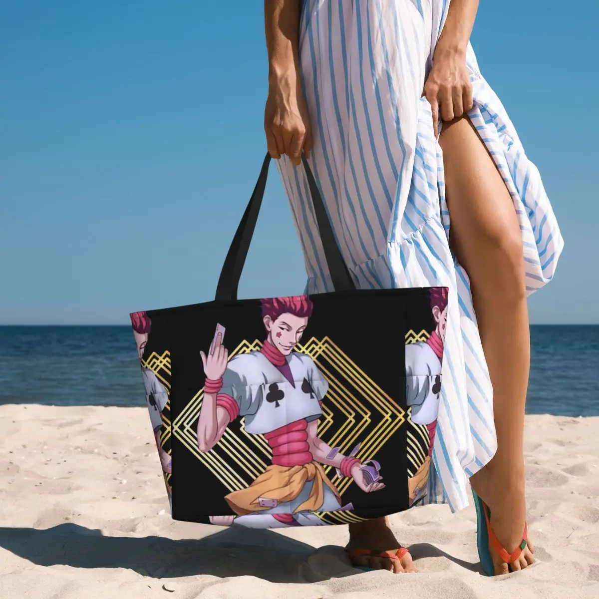 Women X Bags - ヒソカ アニメ ハンターエクスハンター 幻影旅団 クロロ ビーチトートバッグ