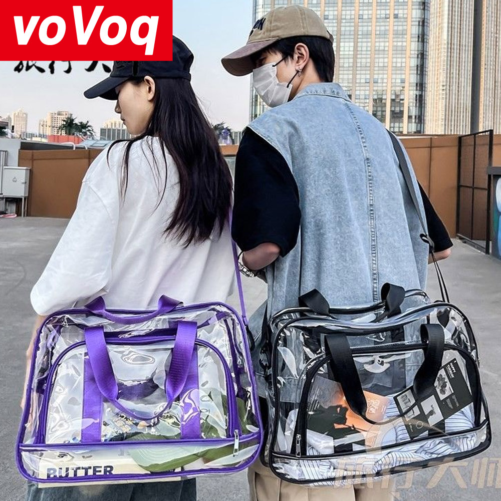 Women Bags Max - 男性と女性のための透明なトラベルバッグ,大容量の防水PVCトラベルバッグ,水泳,ビーチ,夏