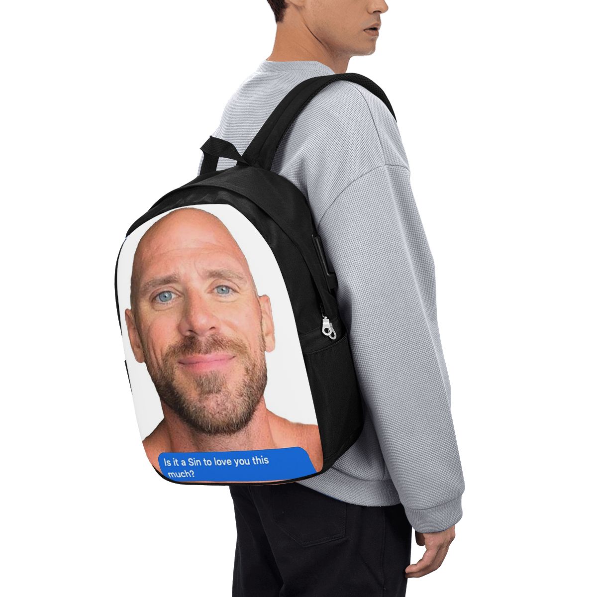 Womens Backpack - Johnny Sins Flirty Text Bubble バックパック