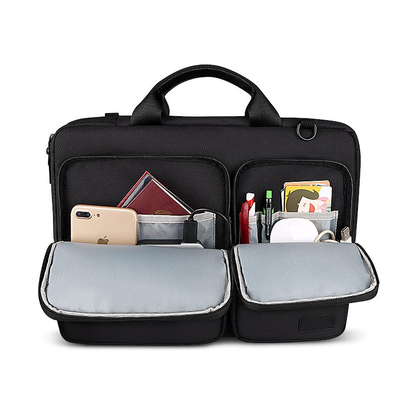 Women Bags Grey - ネシトゥ ハイエンド 360 ° 保護ピンク黒グレー A4