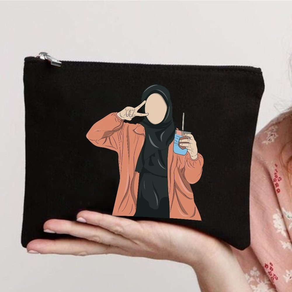 Women Bags For Eid - 女性用メイクアップバッグ ファッションヘッドスカーフメイクアップバッグ ヒジャブガールギフト ムスリムガールギフト イスラムギフト イードギフト