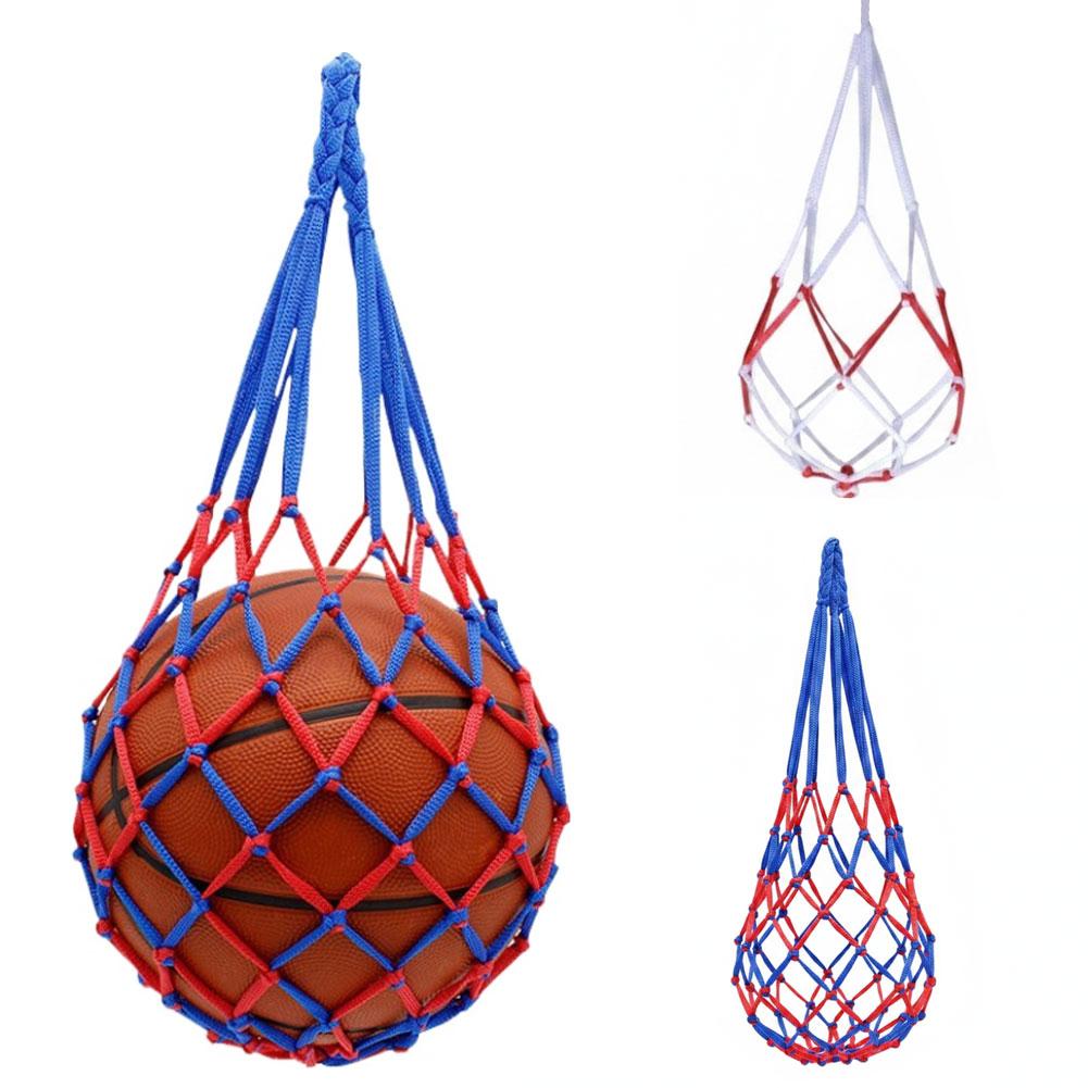 Mesh Net Bag - シングルボールキャリングネットバッグバスケットボールサッカーフットボールメッシュ収納バッグポータブルスポーツボールホルダーバレーボールバッグ