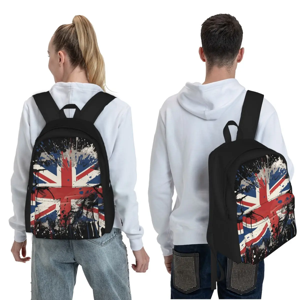 イギリスのユニオンジャック旗柄 学生用バックパック スクール - Women Bags Uk のレビューと価格