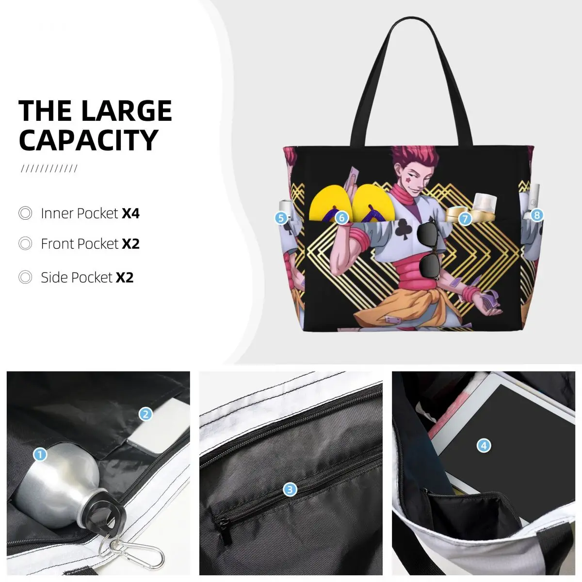 ヒソカ アニメ ハンターエクスハンター 幻影旅団 クロロ ビ - Women X Bags のレビューと価格