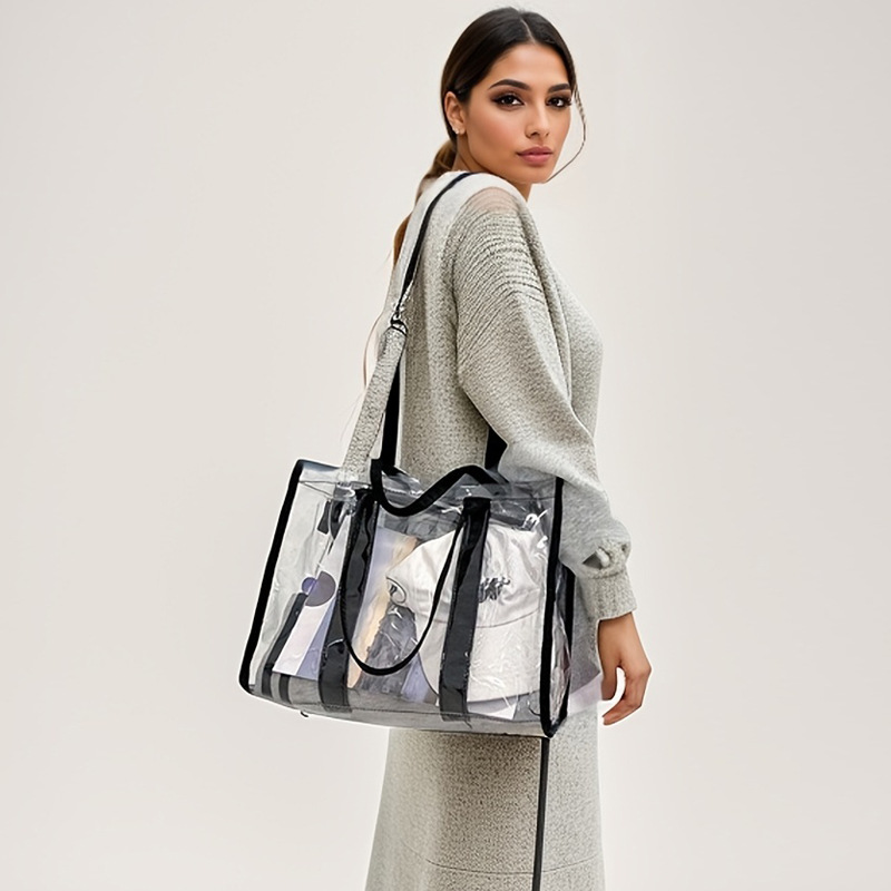 女性用シングルショルダークロスオーバーバッグ,防水,透明,P - Women Bags Max のレビューと価格