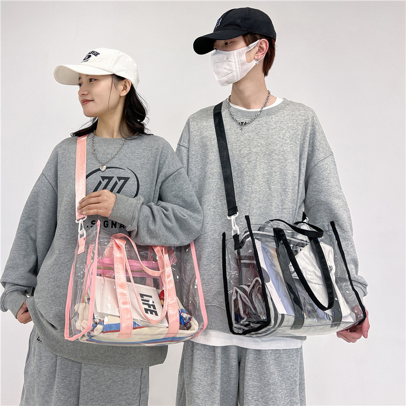 女性用シングルショルダークロスオーバーバッグ,防水,透明,P - Women Bags Max のレビューと価格