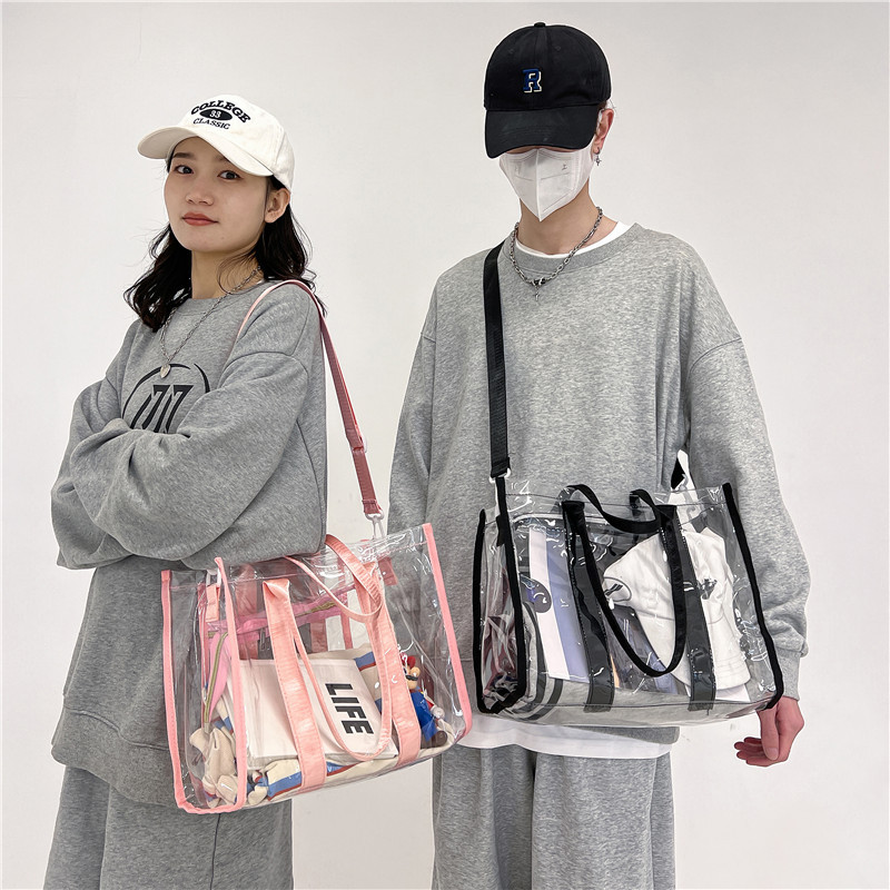 女性用シングルショルダークロスオーバーバッグ,防水,透明,P - Women Bags Max のレビューと価格