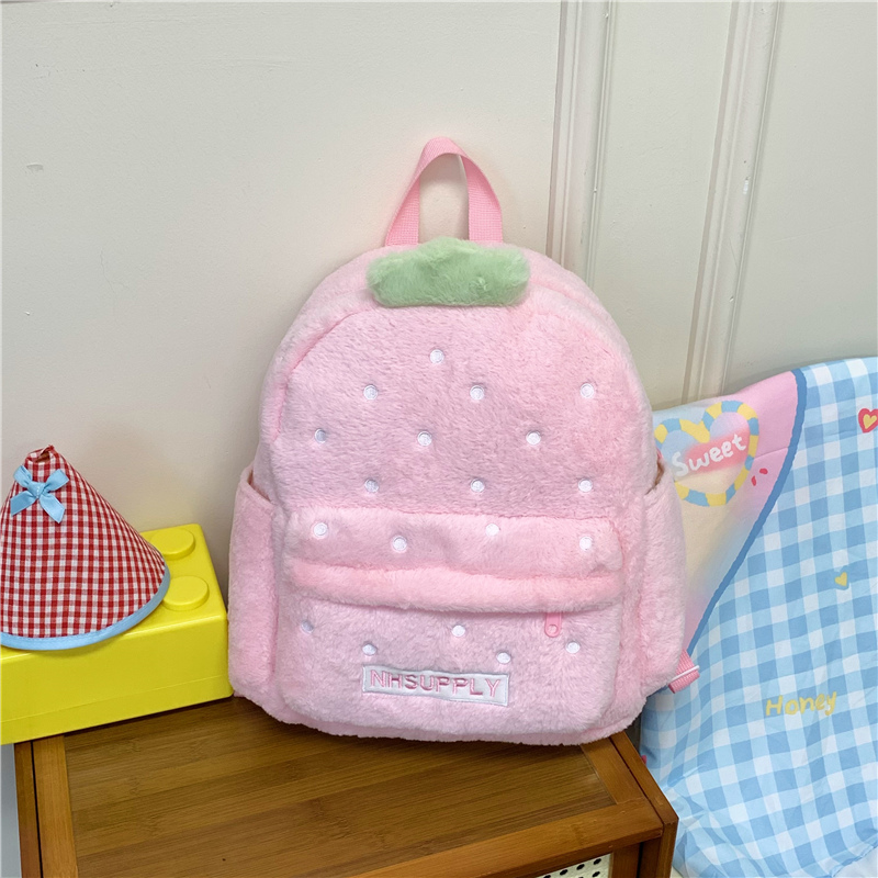 ぬいぐるみイチゴ柄 クラシック無地 スイートバックパック 2 - Women Bags For Sale のレビューと価格