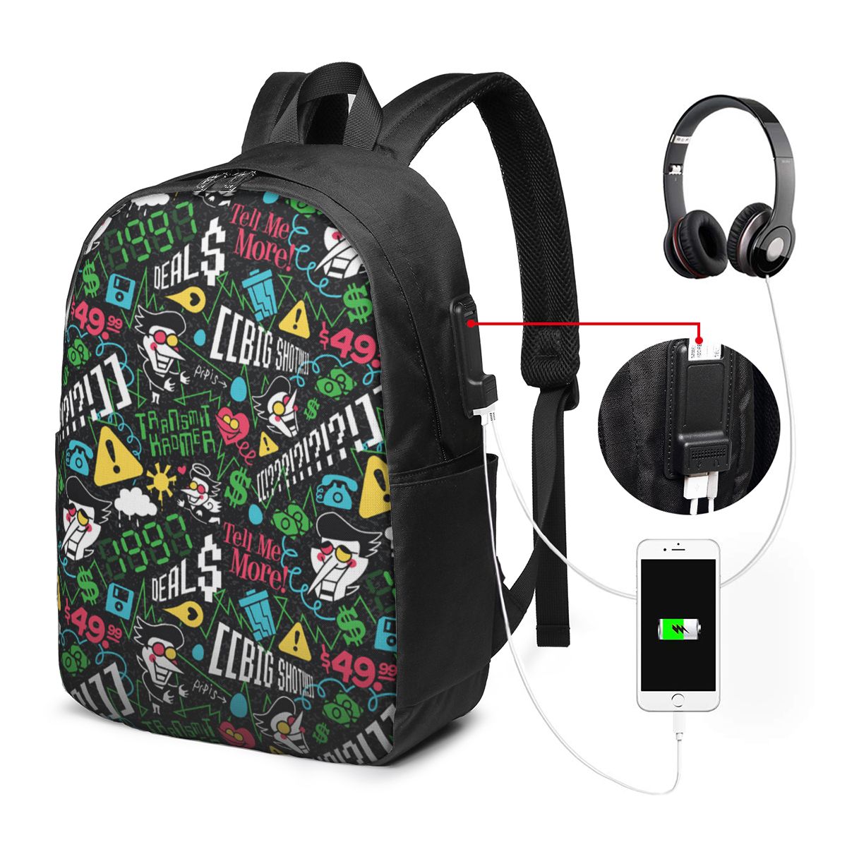 Deltarune SPAMTON G バックパック旅行ノー - Womens Backpack のレビューと価格