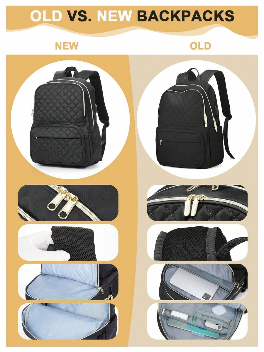 女性用ラップトップバックパック、キルティング加工の耐久性のあ - Women'S Bags For Work のレビューと価格