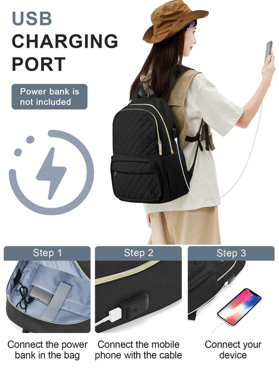 女性用ラップトップバックパック、キルティング加工の耐久性のあ - Women'S Bags For Work のレビューと価格