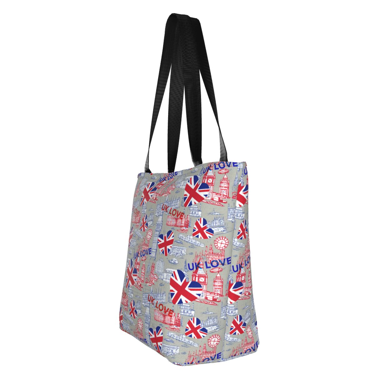 英国のカスタム旗愛食料品ショッピングトートバッグ女性面白いキ - Women Bags Uk のレビューと価格