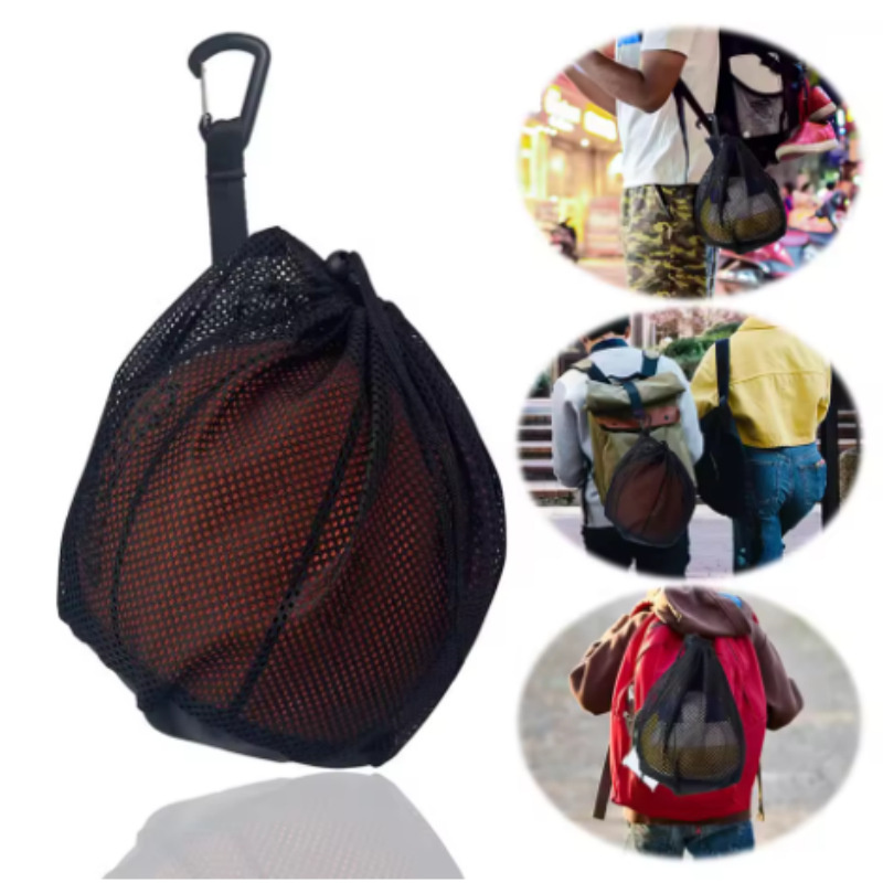    ポータブル巾着バスケットボールメッシュバッグサッカー - Mesh Net Bag のレビューと価格