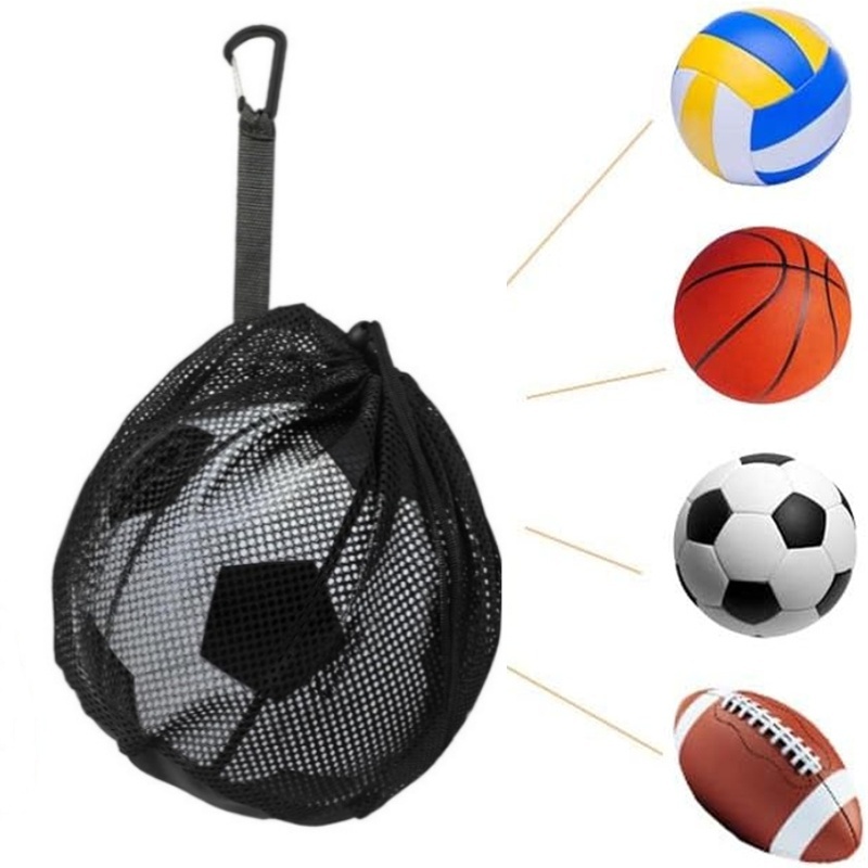    ポータブル巾着バスケットボールメッシュバッグサッカー - Mesh Net Bag のレビューと価格