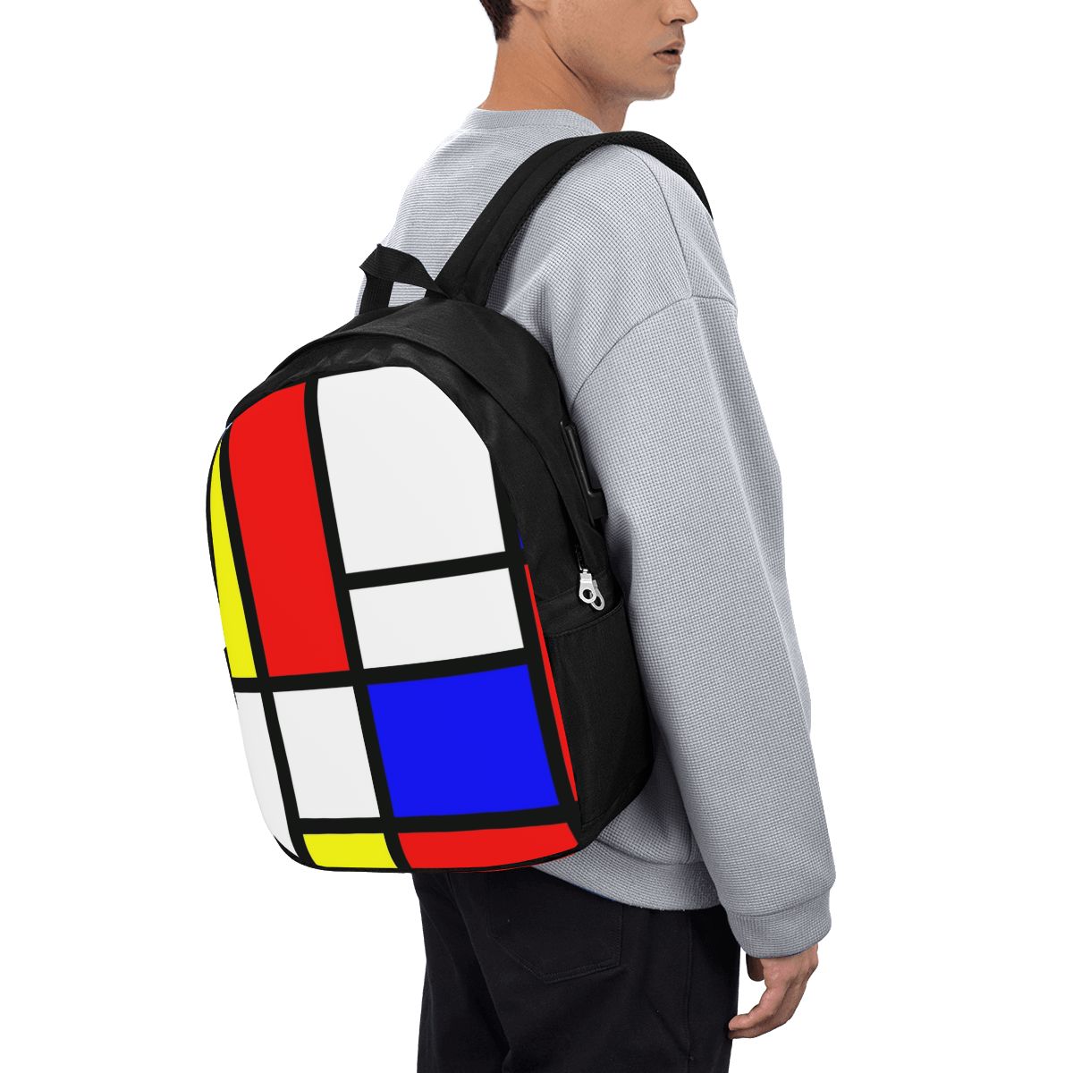 ピエト・モンドリアン構成バックパック旅行ノートブックバッグコ - Womens Backpack のレビューと価格