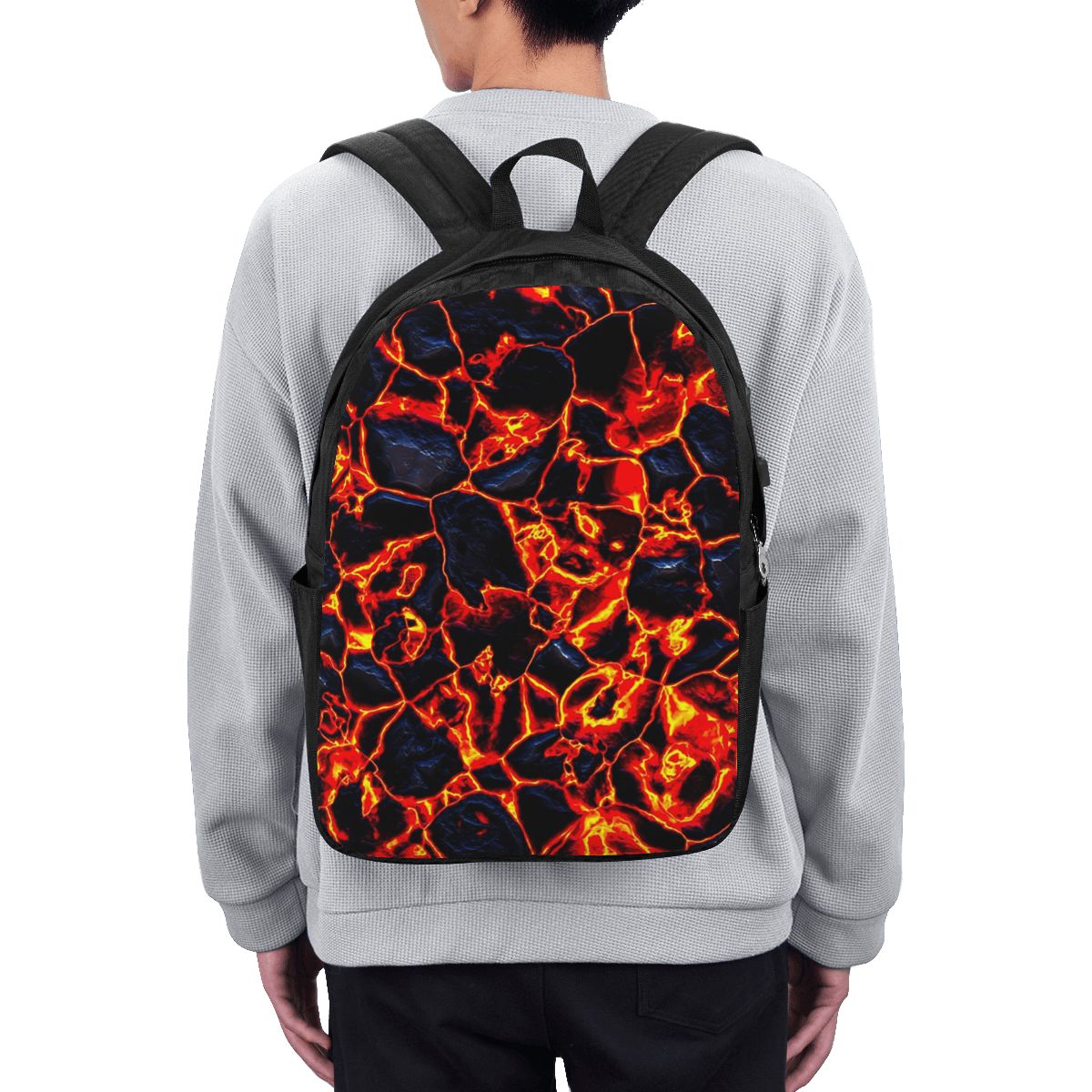 マグマ火山溶岩火災バックパック旅行ノートブックバッグコンピュ - Womens Backpack のレビューと価格