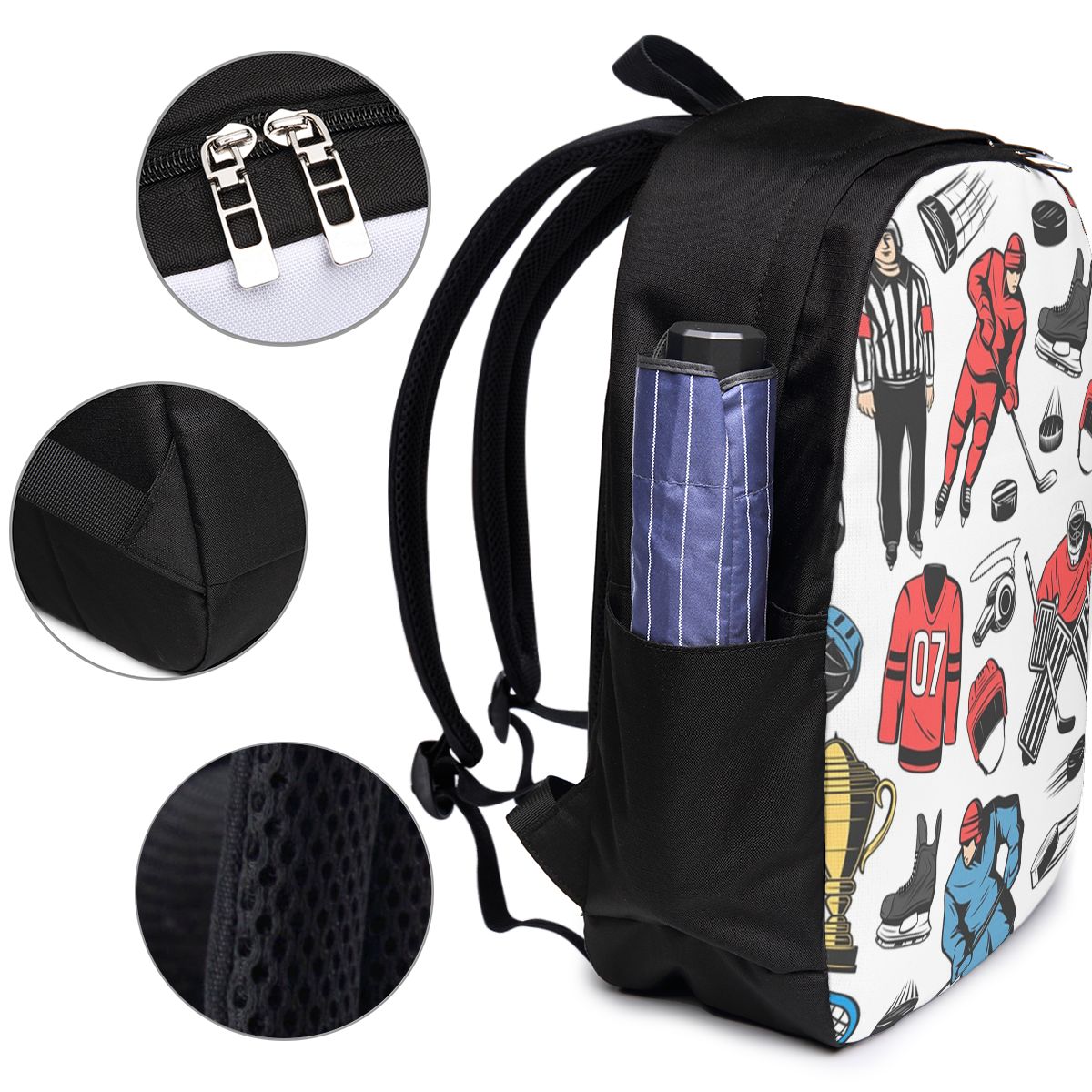アイスホッケー選手オンリンクバックパック旅行ノートブックバッ - Womens Backpack のレビューと価格