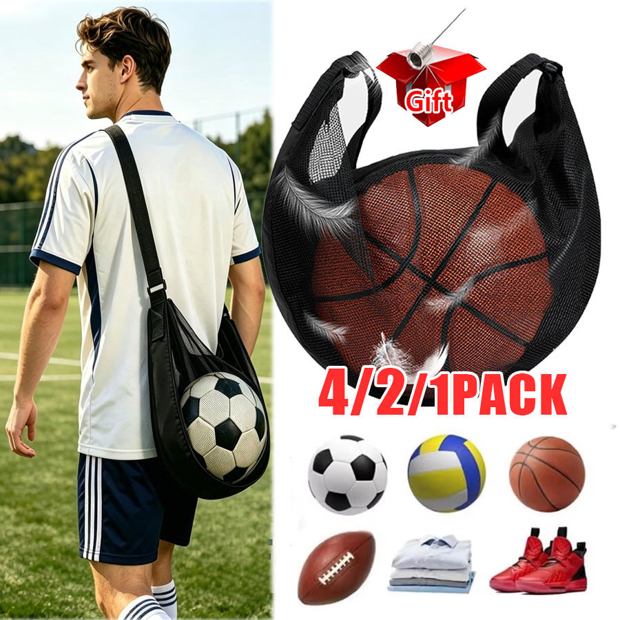 新しい 4/2/1 個の破れ防止メッシュシングルボールバッグ - Mesh Net Bag のレビューと価格