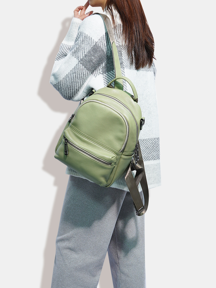 Zency-女性用の大容量レザーバックパック、ナップザック、 - Women Bags Grey のレビューと価格