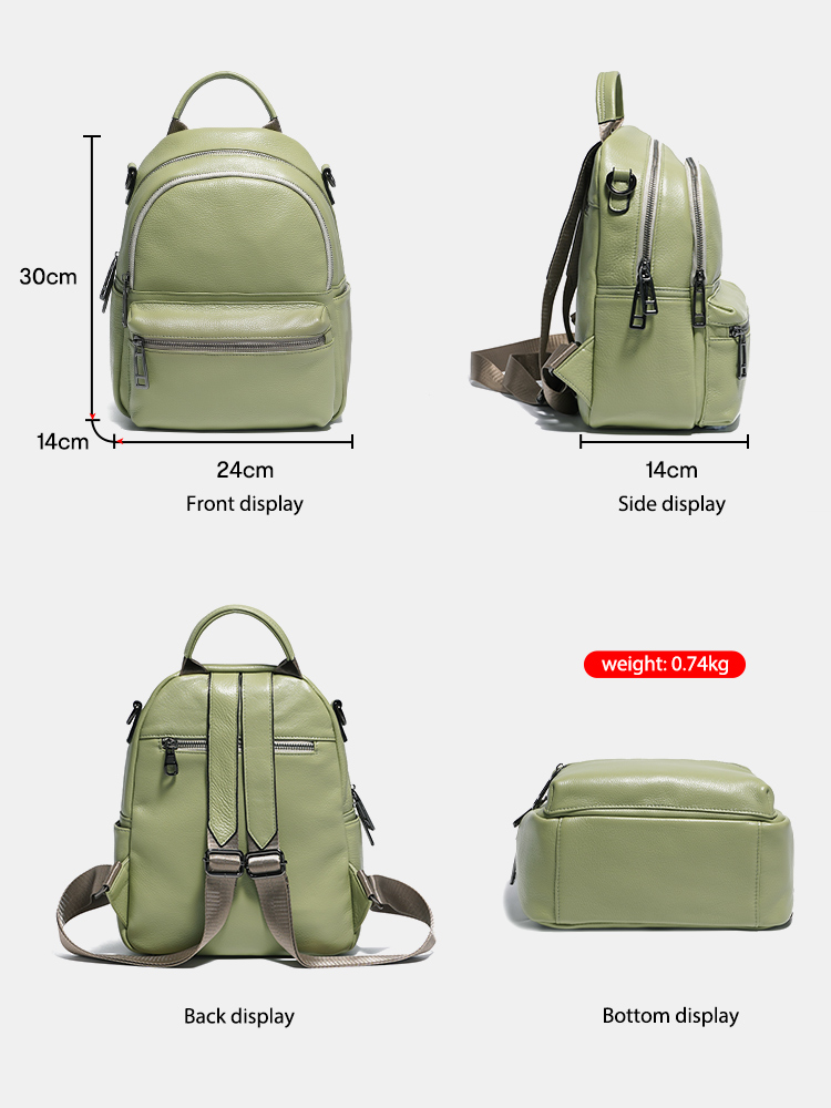 Zency-女性用の大容量レザーバックパック、ナップザック、 - Women Bags Grey のレビューと価格