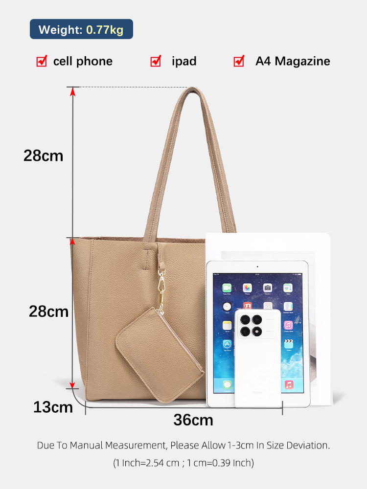 Zency 本革製大型トートバッグ ビーチハンドバッグ 高級 - Women'S Bags For Work のレビューと価格
