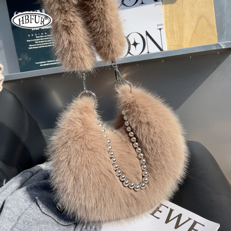 女性のフェイクフォックスファーハンドバッグショルダーバッグレ - Women Bags Max のレビューと価格