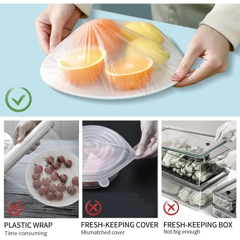 大きな使い捨て食品カバーバッグ,果物用の弾性プラスチックラッ - Women Bags Under 500 のレビューと価格