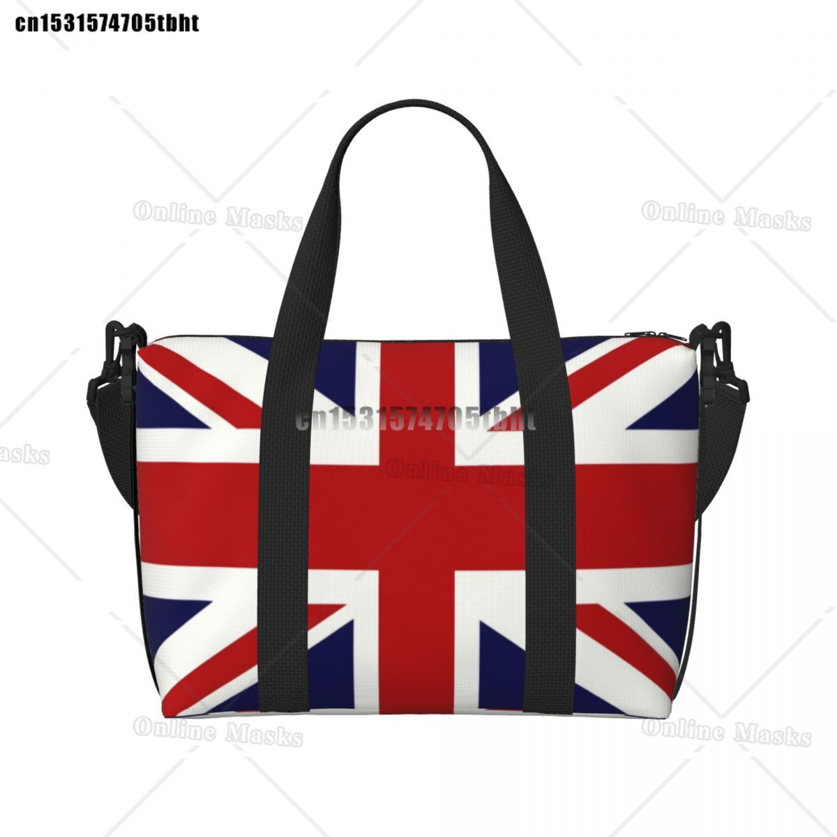 英国のユニオンジャック旗トートバッグ女性大容量ジムビーチトラ - Women Bags Uk のレビューと価格