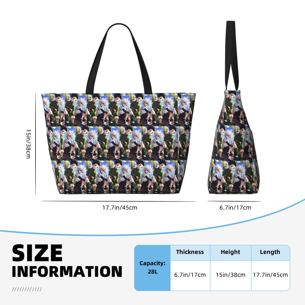 漫画アニメハンター×ハンタービーチトートバッグスポーツジムヨ - Women X Bags のレビューと価格