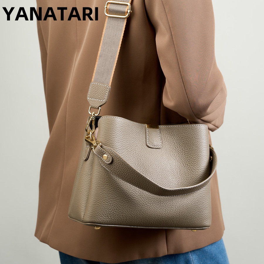 YANATARI 本革製レディースバッグ ショルダーバッグ  - Women Bags Grey のレビューと価格
