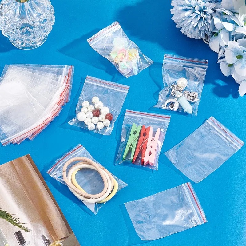 500/100 個自己密封袋プラスチック保存袋ジュエリー食品 - Women Bags Under 500 のレビューと価格
