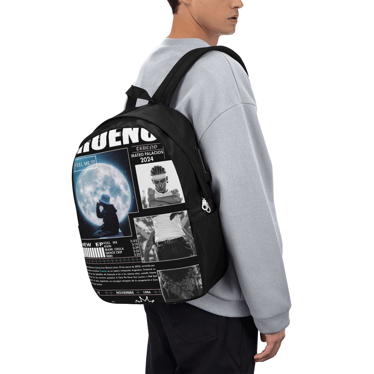 面白いトゥルーノヒップホップラッパーバックパック旅行ノートブ - Womens Backpack のレビューと価格