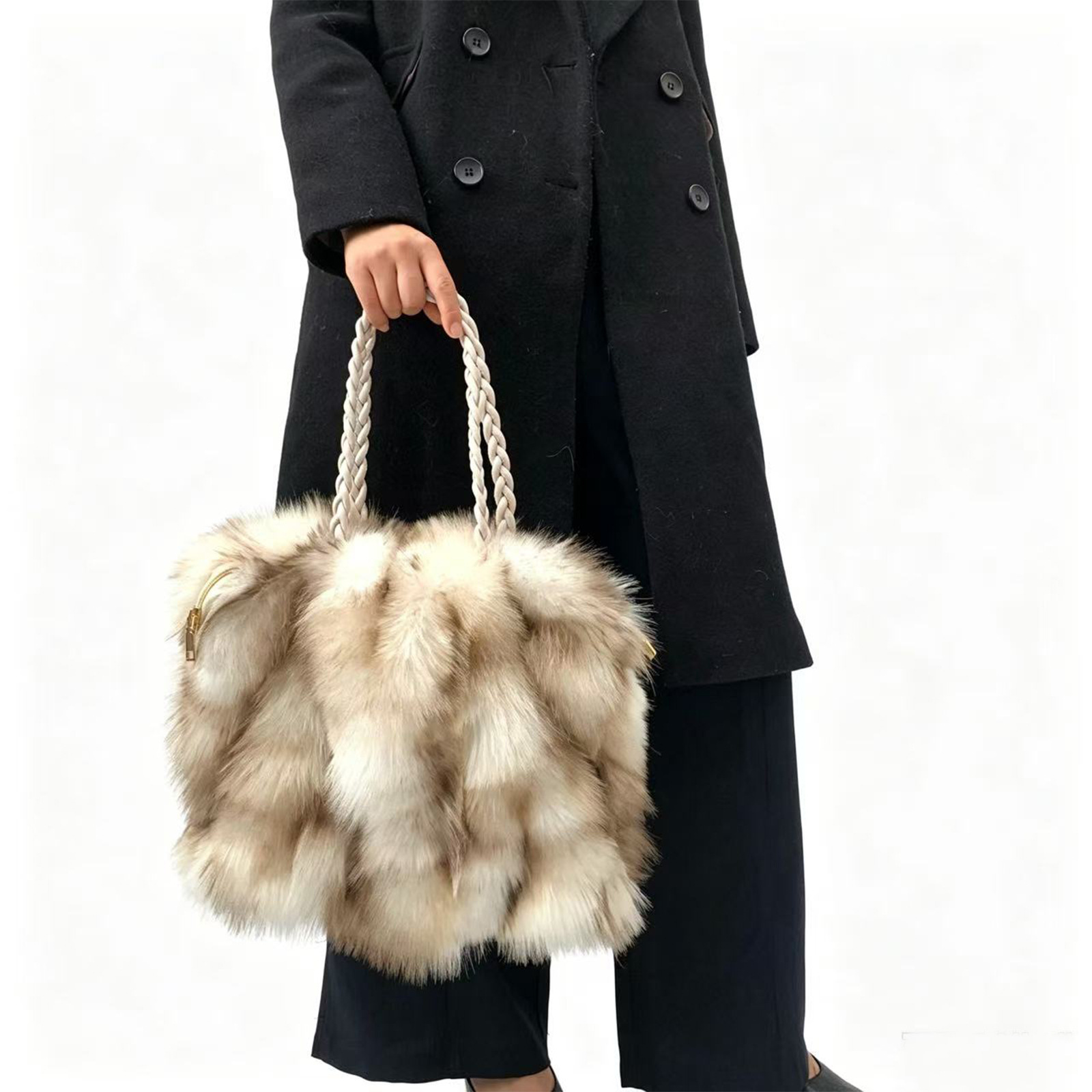 女性用フェイクフォックスファーショルダーバッグ 秋冬 アメリ - Women Bags Max のレビューと価格