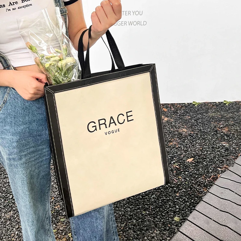 10 個不織布ショッピングトートバッグ女性環境に優しい布生地 - Women Bags For Eid のレビューと価格