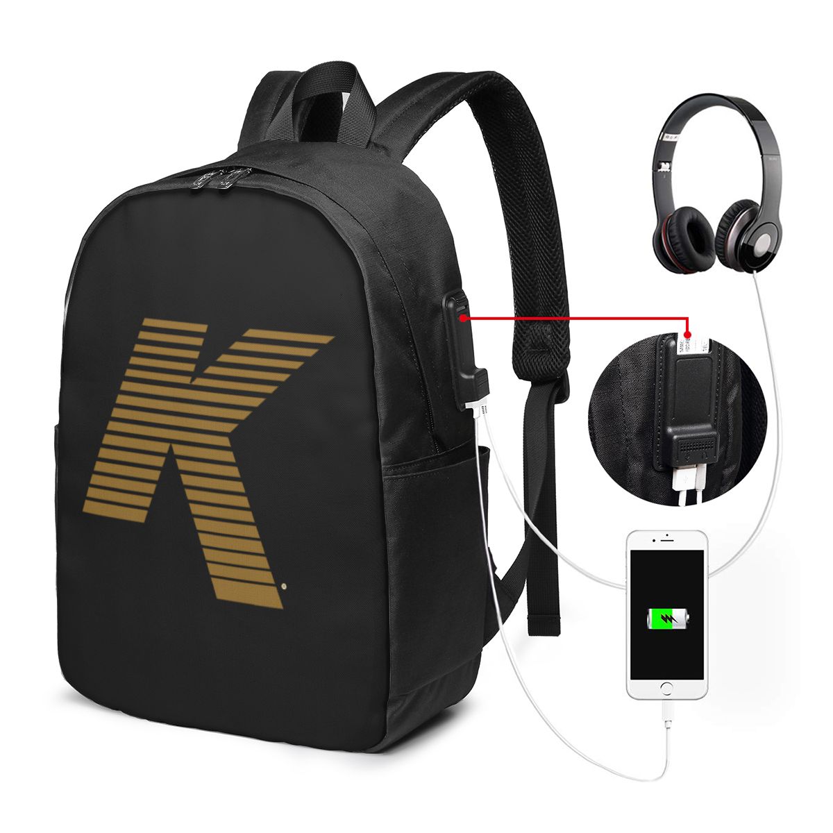 ジルジャン K ロゴバックパック旅行ノートブックバッグコンピ - Womens Backpack のレビューと価格