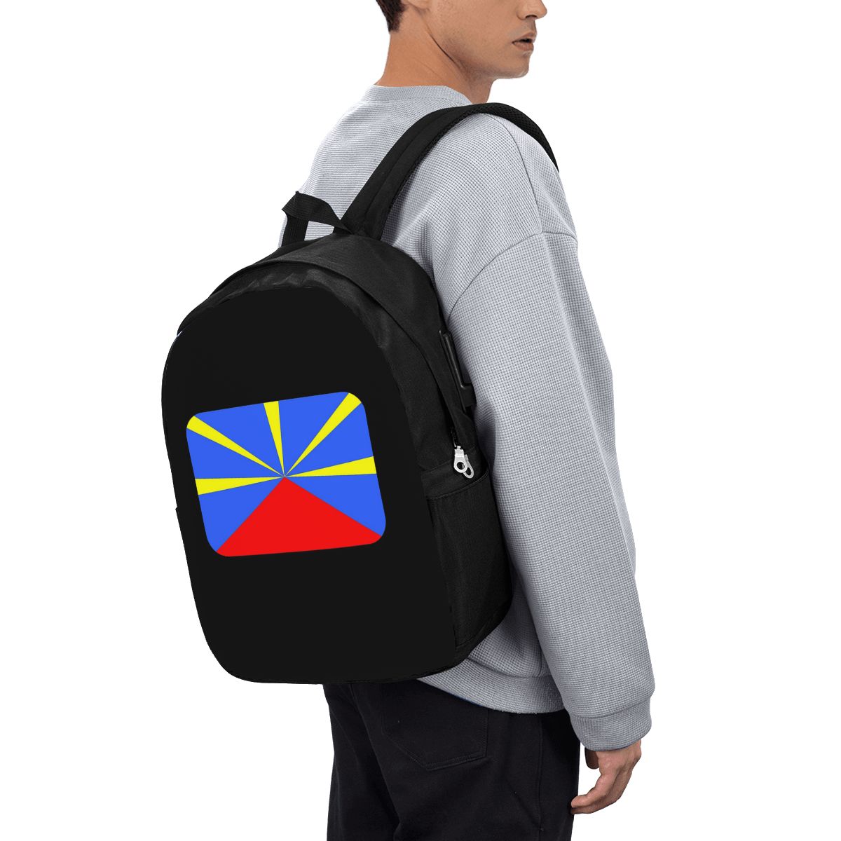974 レユニオン島旗バックパック旅行ノートブックバッグコン - Womens Backpack のレビューと価格