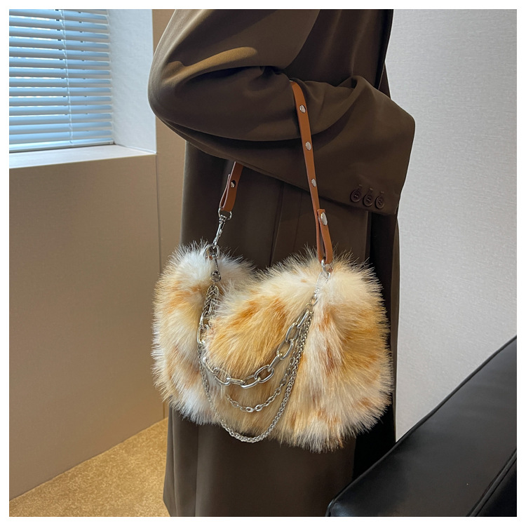 女性のためのヴィンテージ原宿トレンディなぬいぐるみハンドバッ - Women Bags Grey のレビューと価格