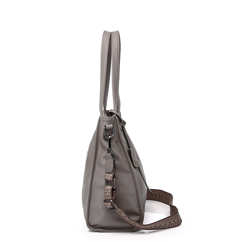 Nesitu ハイエンド A4 ブラックグレーパープル大容量 - Women Bags Grey のレビューと価格