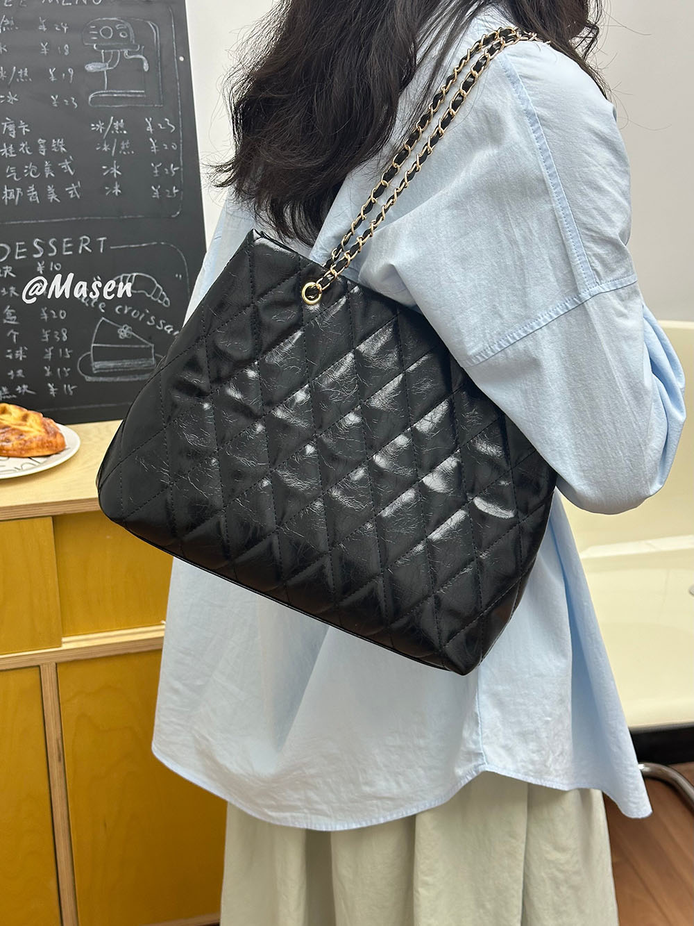 大容量PUレザーショルダーバッグ、ミニマリストトートバッグ、 - Women Bags For Sale のレビューと価格