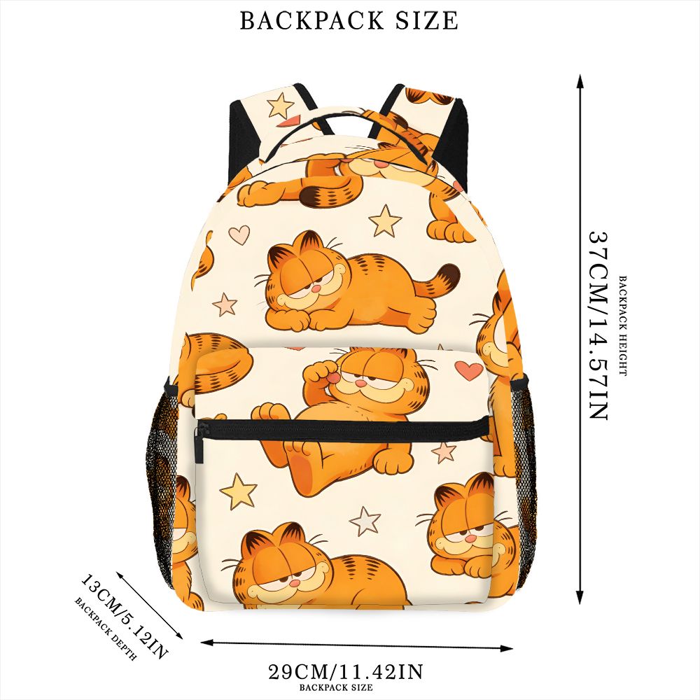 面白い怠惰なガーフィールドバックパックスターハートプリントか - Mesh Net Bag のレビューと価格