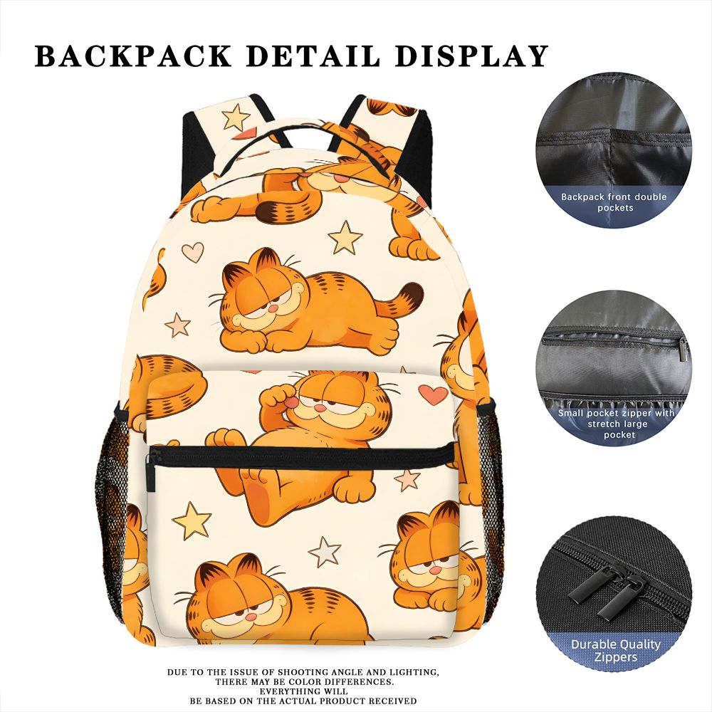 面白い怠惰なガーフィールドバックパックスターハートプリントか - Mesh Net Bag のレビューと価格