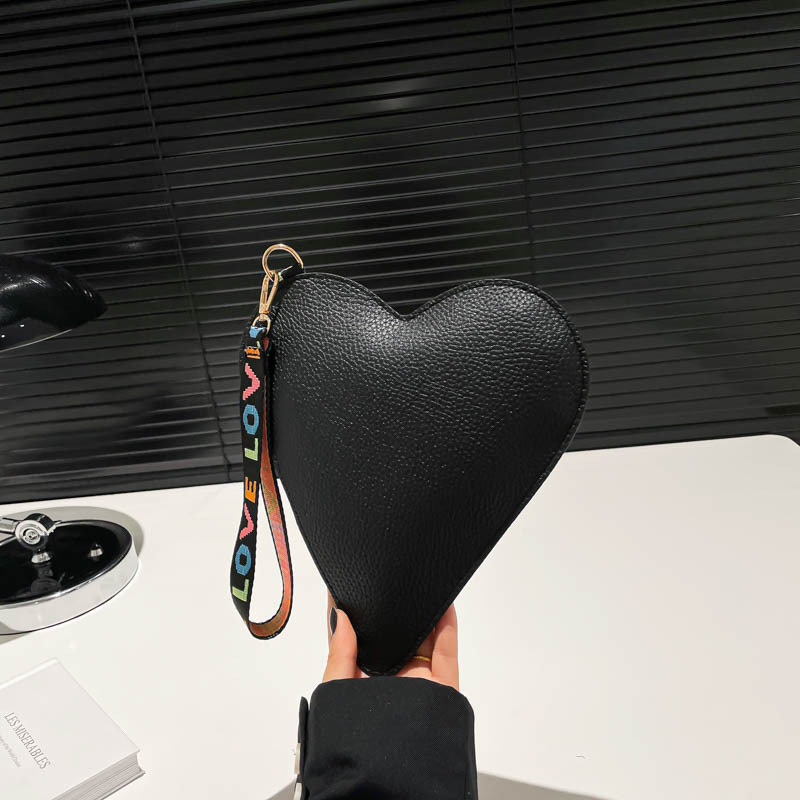 かわいいハート型小銭入れ韓国ファッションピュアカラー PU  - Women Bags Max のレビューと価格