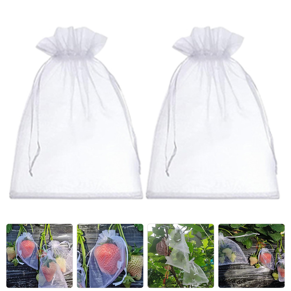 50 個の果物保護袋メッシュ巾着ネット果樹用小さなガーデンバ - Mesh Net Bag のレビューと価格