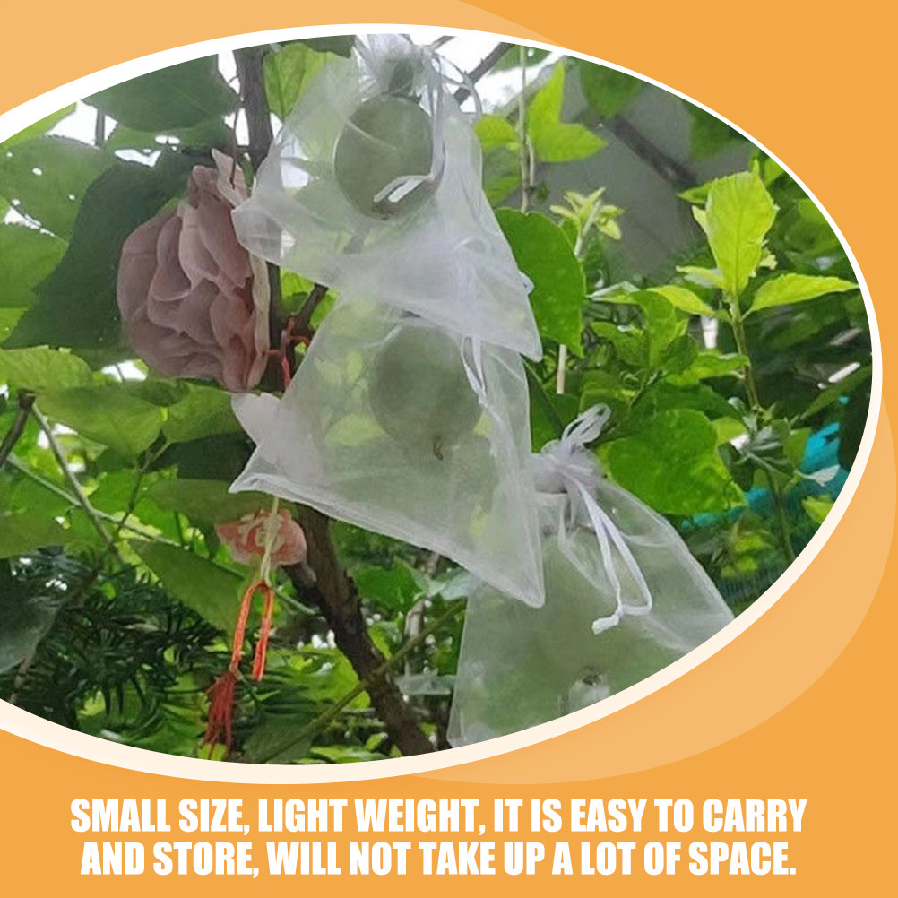 50 個の果物保護袋メッシュ巾着ネット果樹用小さなガーデンバ - Mesh Net Bag のレビューと価格
